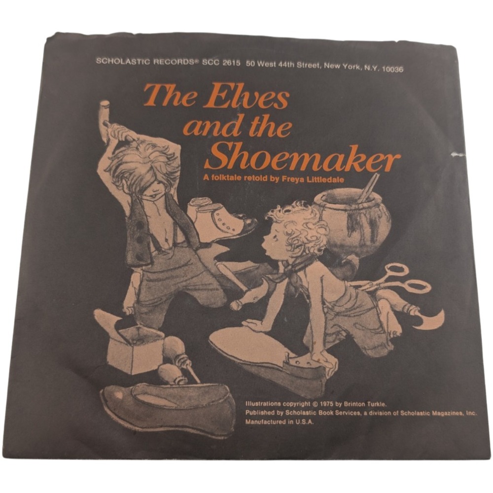 Freya Littledale The Elves and the Shoemaker 7" 33RPM Scholastic SCC 2615 EX/G+
